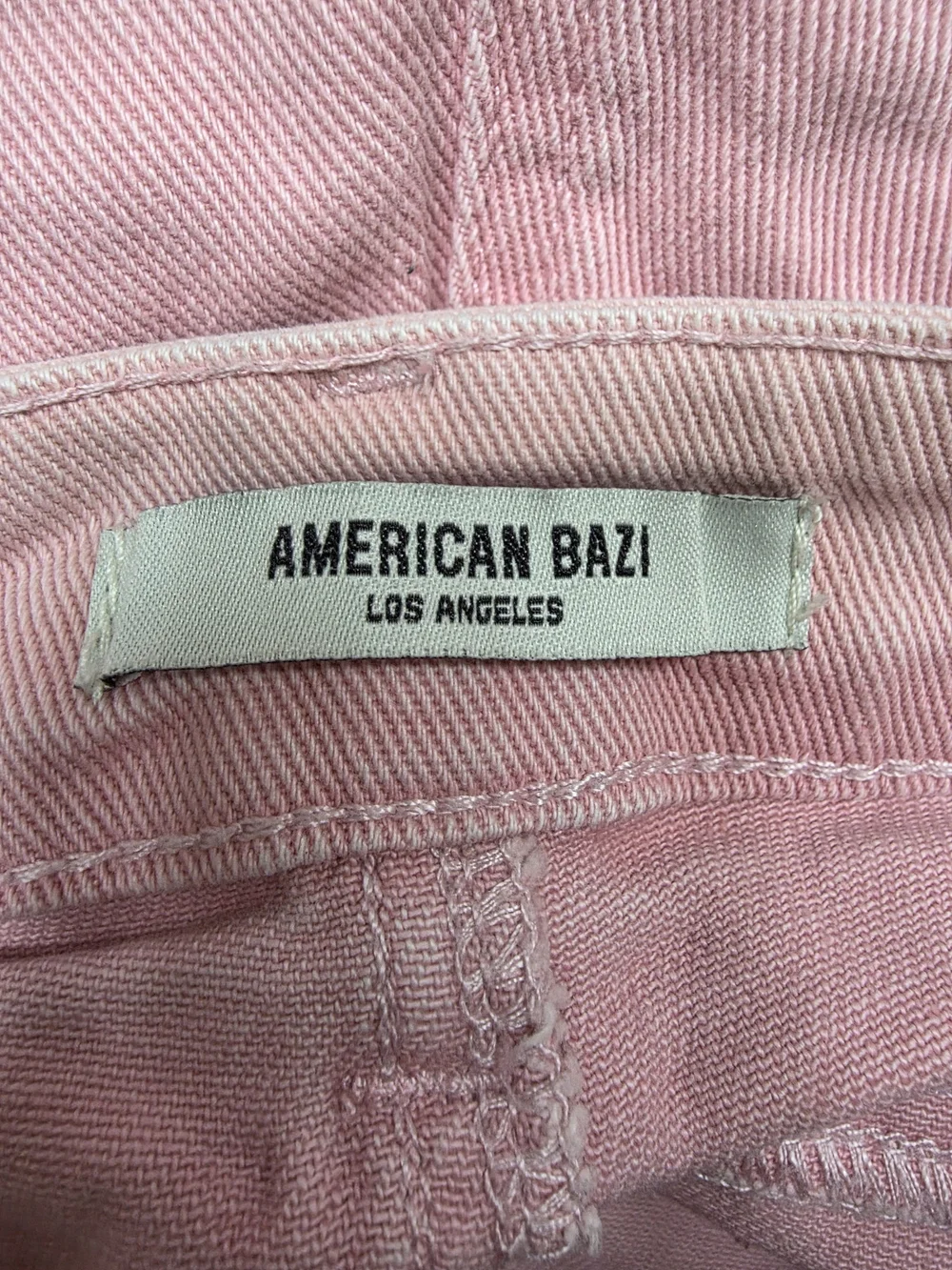 American Bazi Pink Fringed Denim Shorts - Picture 4 of 6